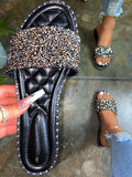 Bling Rhinestone Flat Slippers - Elara Row