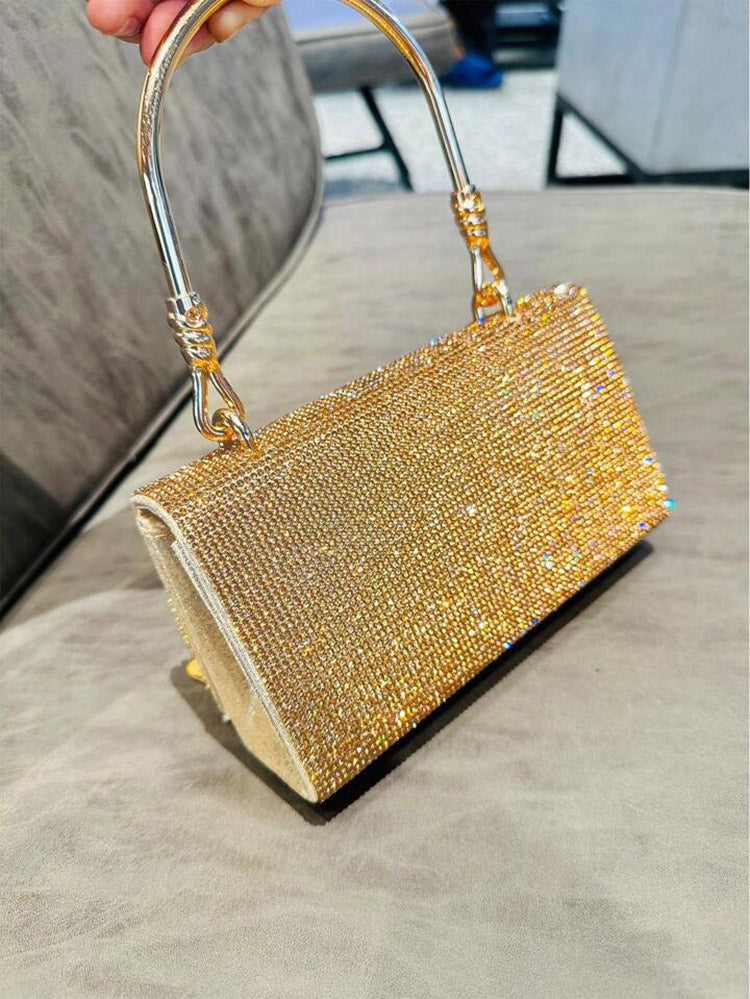 Rhinestone Fringe Clutch - Elara Row