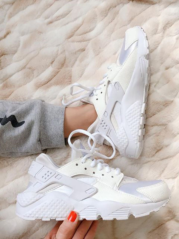 Breathable Lace-Up Sneakers - Elara Row