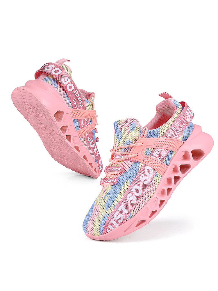 Letter Knit Sneakers - Elara Row