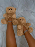 Fluffy Teddy Bear Slippers - Elara Row