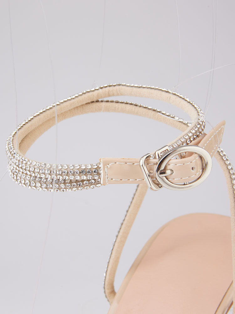 Sparkling Bow Square Toe High Heels - Elara Row