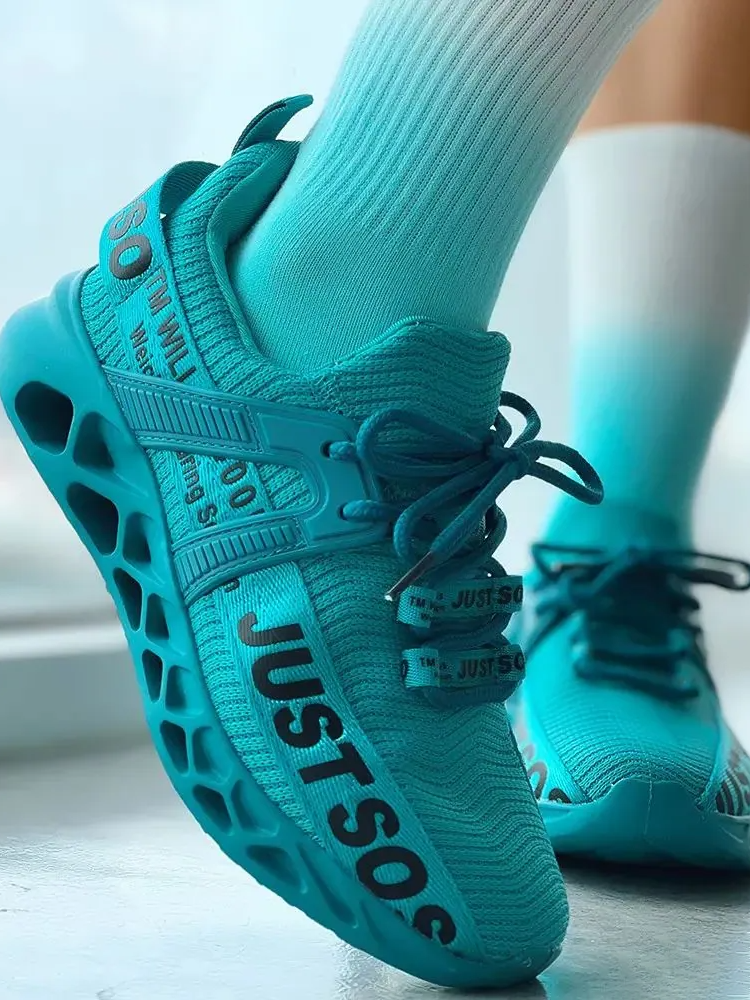 Letter Knit Sneakers - Elara Row