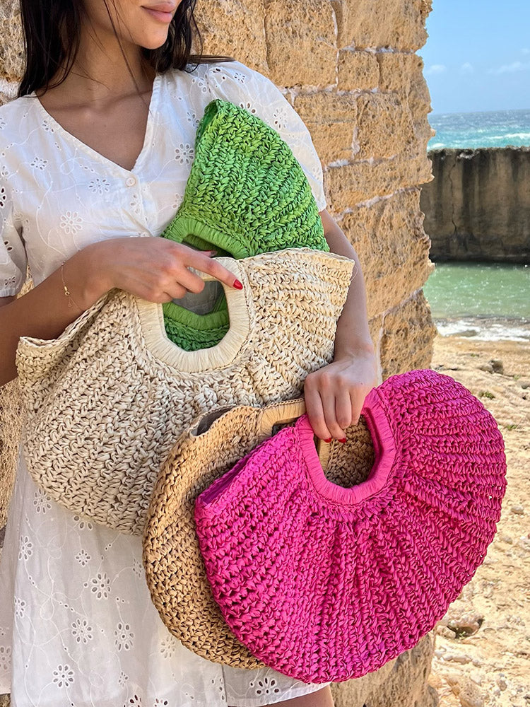 Beach Vibe Straw Bag & Hat - Elara Row