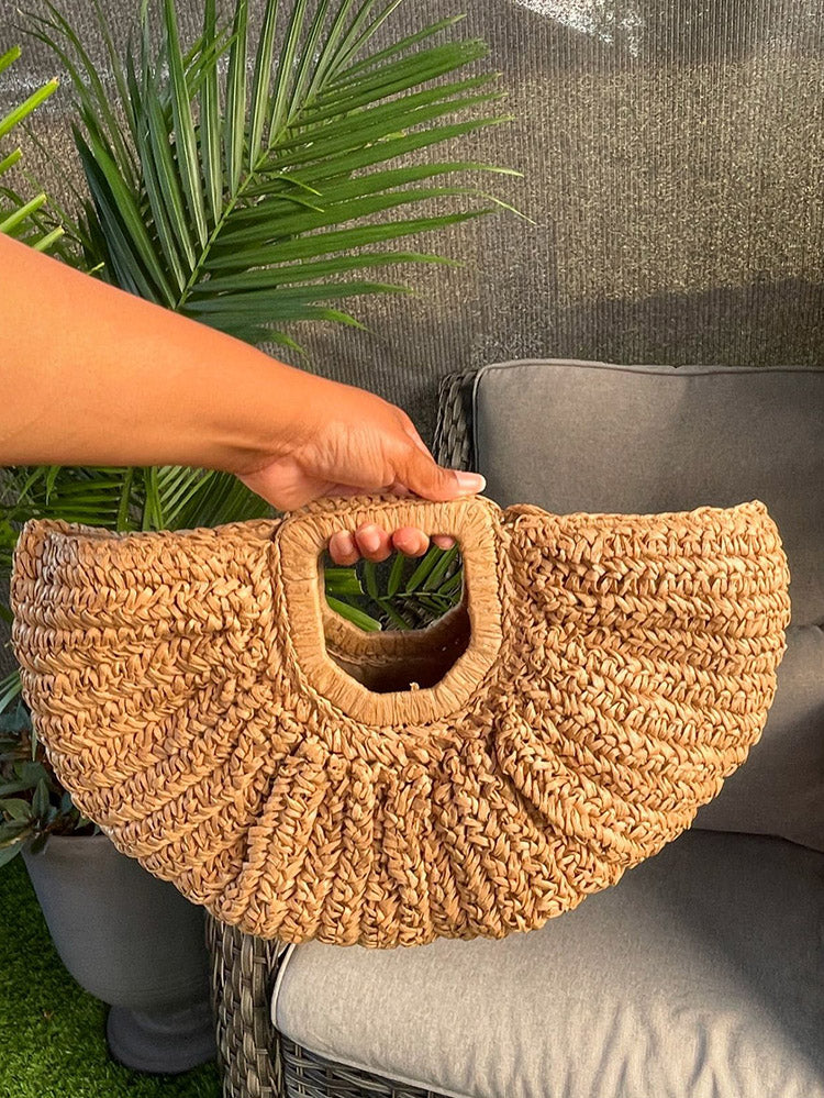 Beach Vibe Straw Bag & Hat - Elara Row