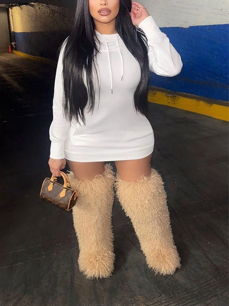 Thigh High Mongolian Fur Boots