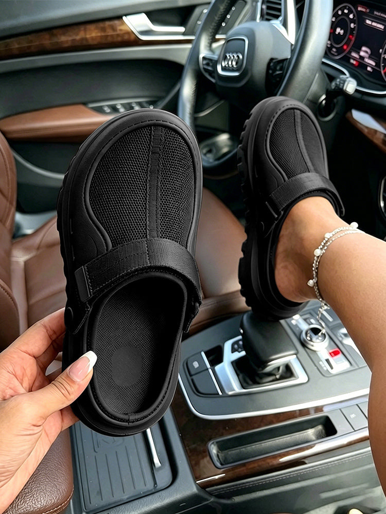 Air Mesh Hybrid Platform Clogs