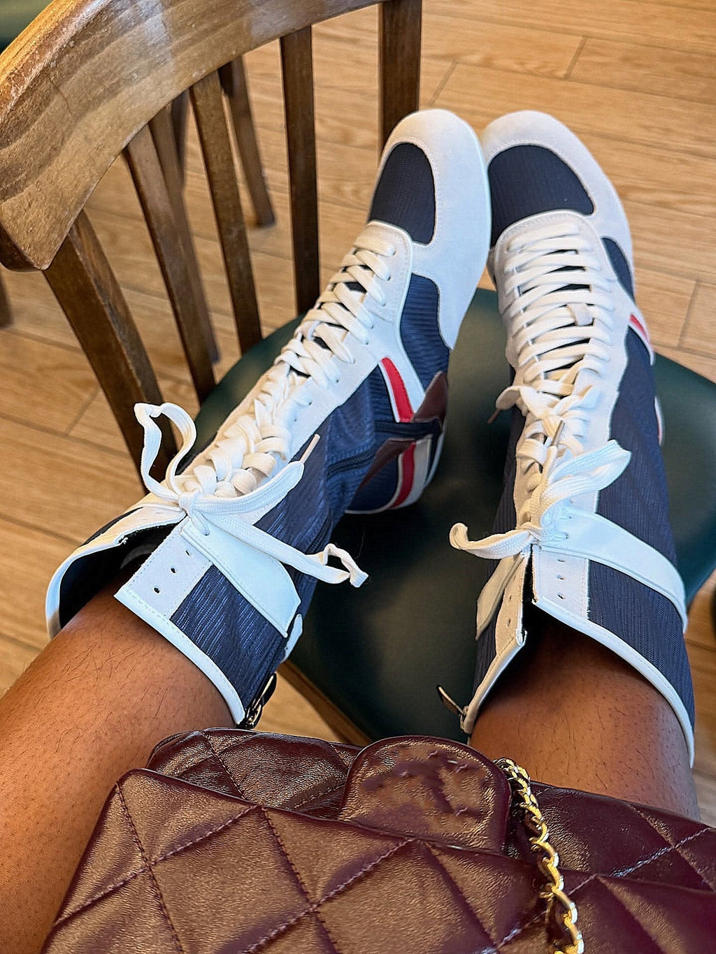 Athleisure Contrast Mid-Calf Boots