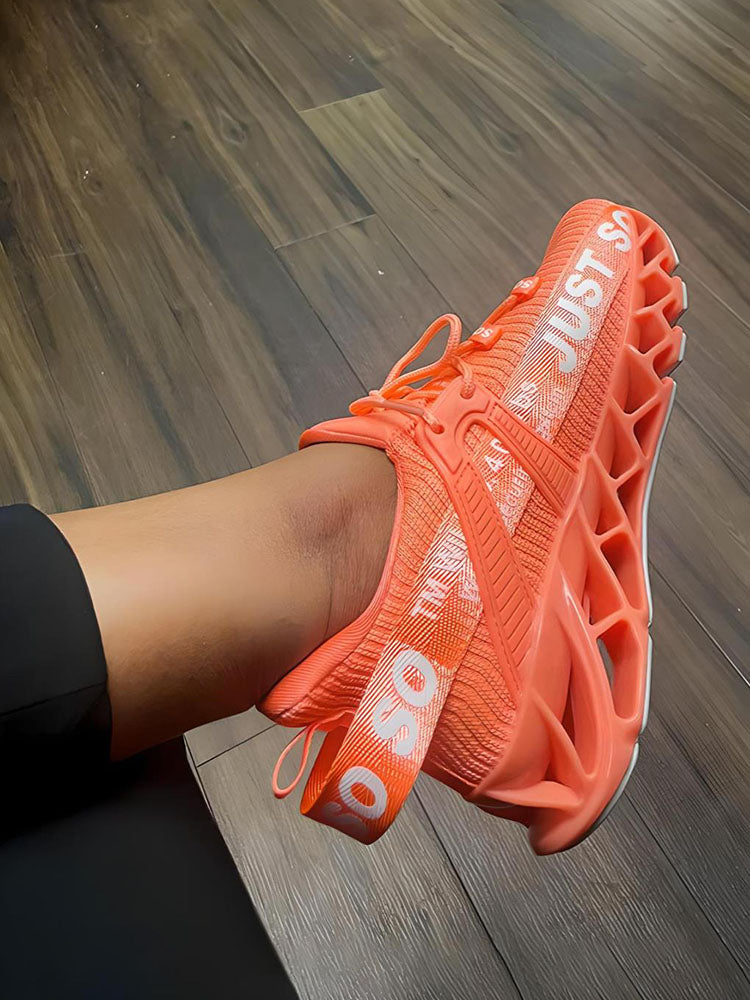 Letter Knit Sneakers - Elara Row