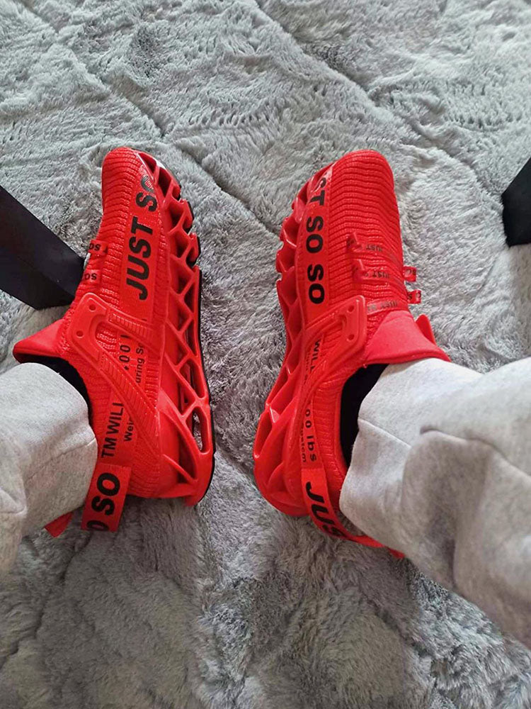 Letter Knit Sneakers - Elara Row