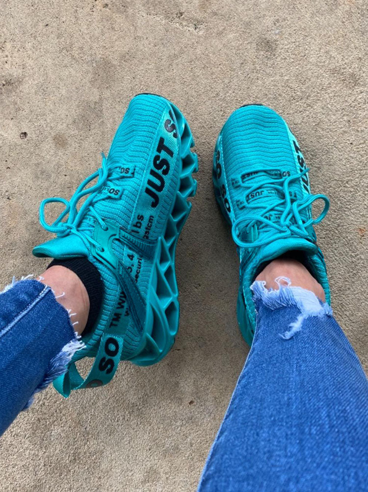 Letter Knit Sneakers - Elara Row