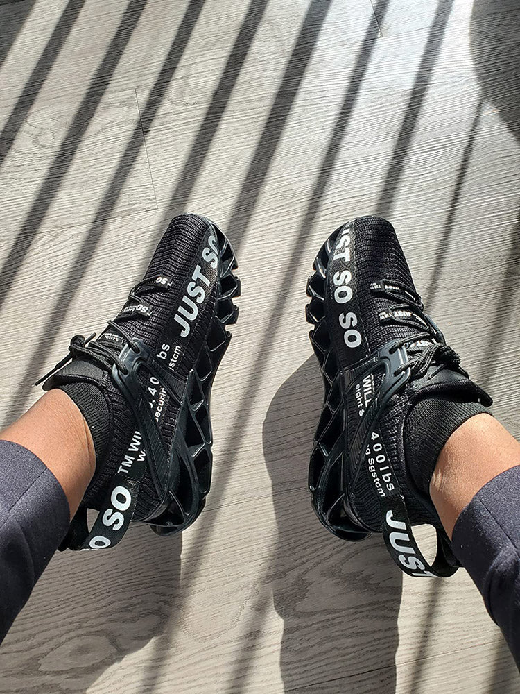 Letter Knit Sneakers - Elara Row