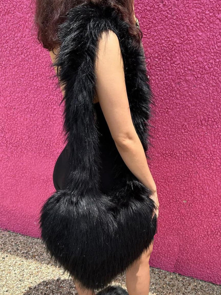 Faux Fur Shoulder Bag