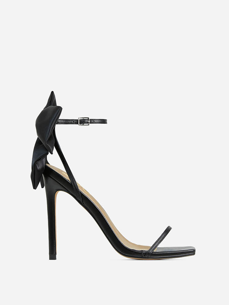 Fairytale Ankle Strap Bow Decor Heel - Elara Row