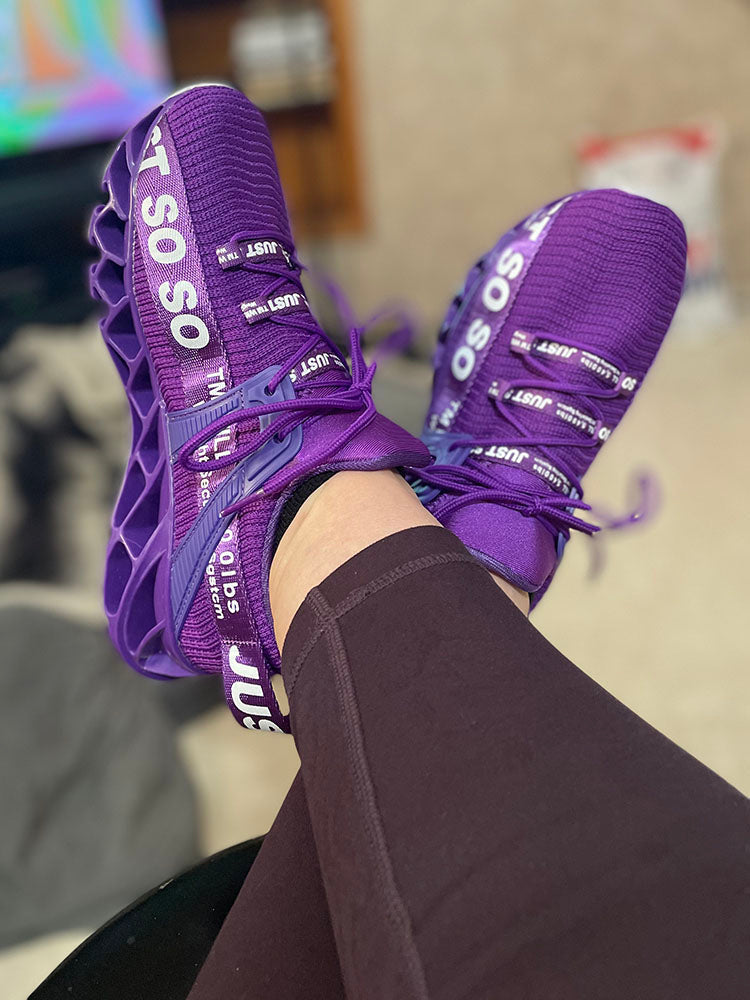 Letter Knit Sneakers - Elara Row