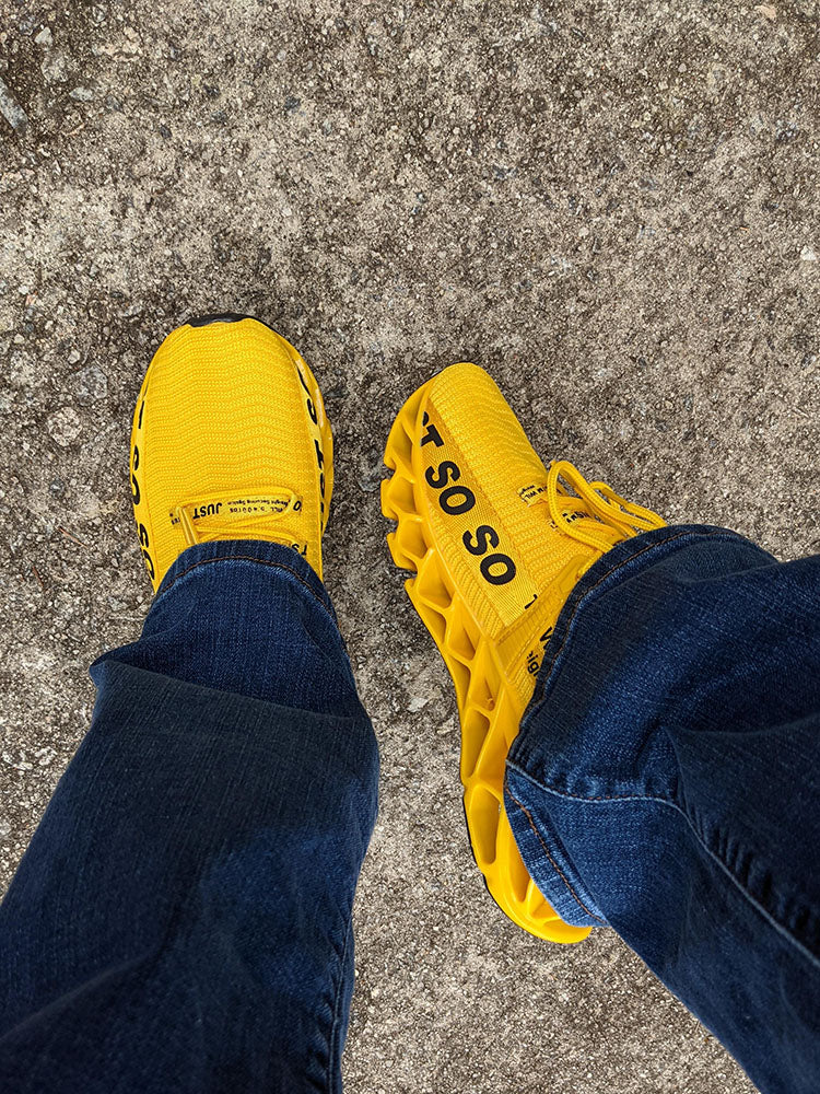 Letter Knit Sneakers - Elara Row