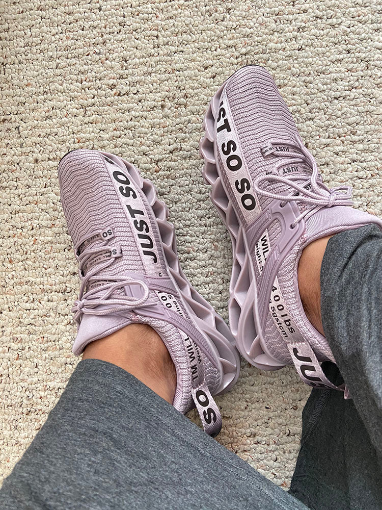Letter Knit Sneakers - Elara Row