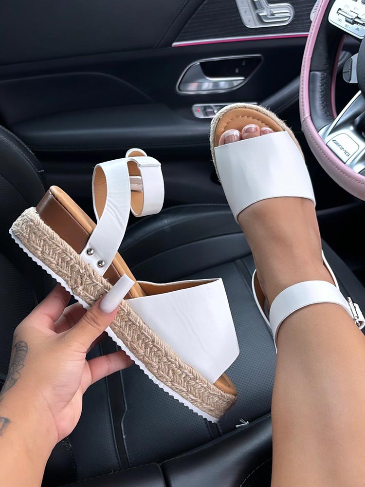 Platform Espadrille Sandals - Elara Row