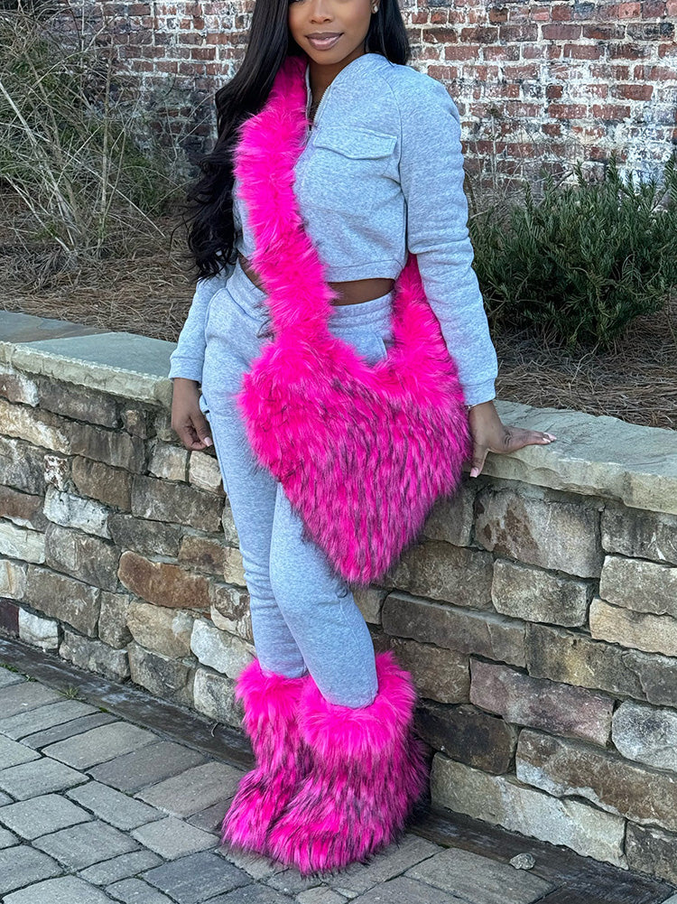 Faux Fur Shoulder Bag