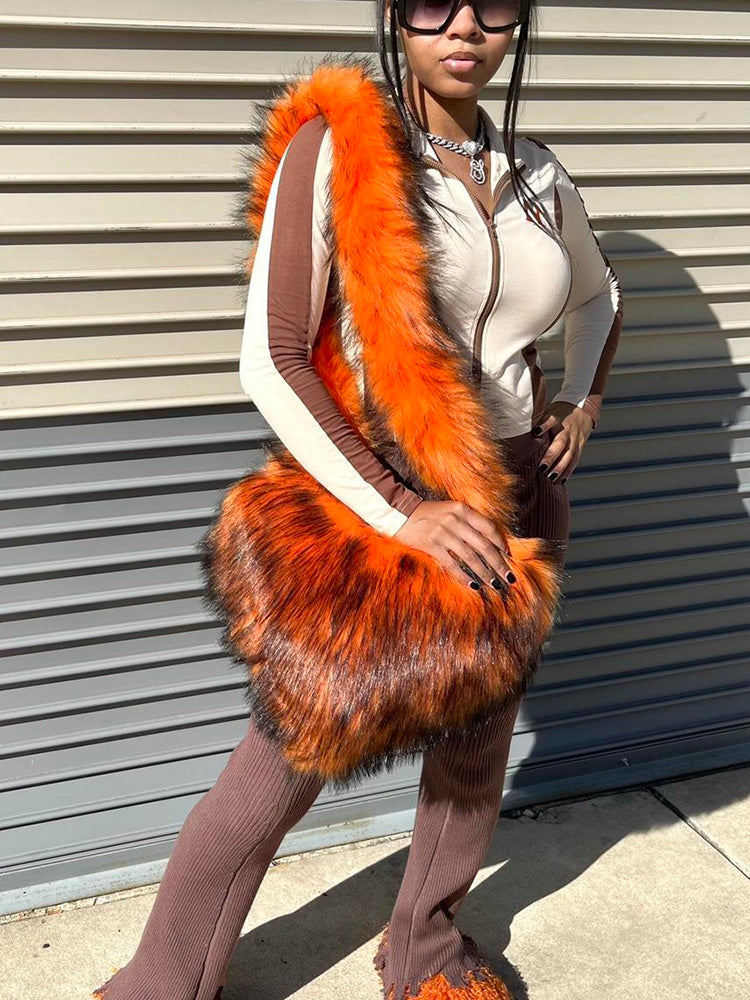 Faux Fur Shoulder Bag