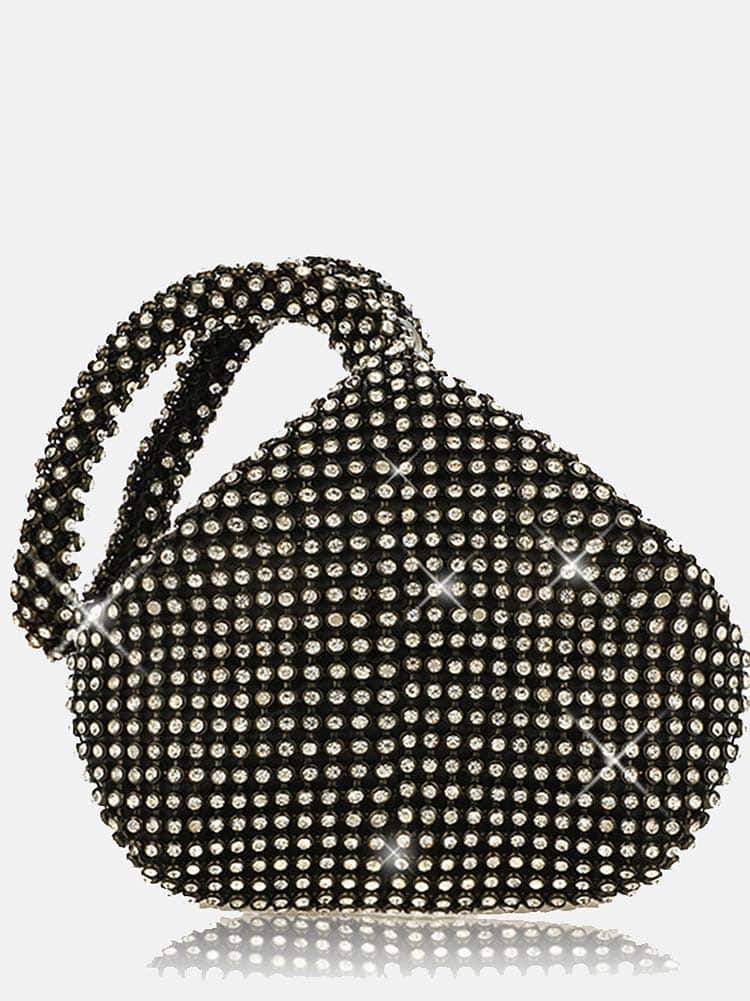 Rhinestone Evening Clutch - Elara Row