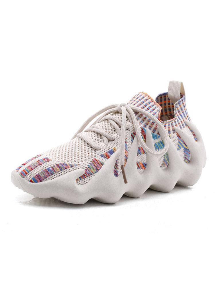 Lace-up Knit Breathable Sneakers - Elara Row