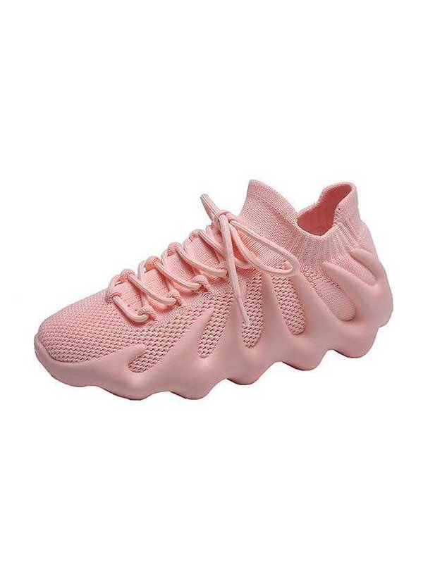Lace-up Knit Breathable Sneakers - Elara Row