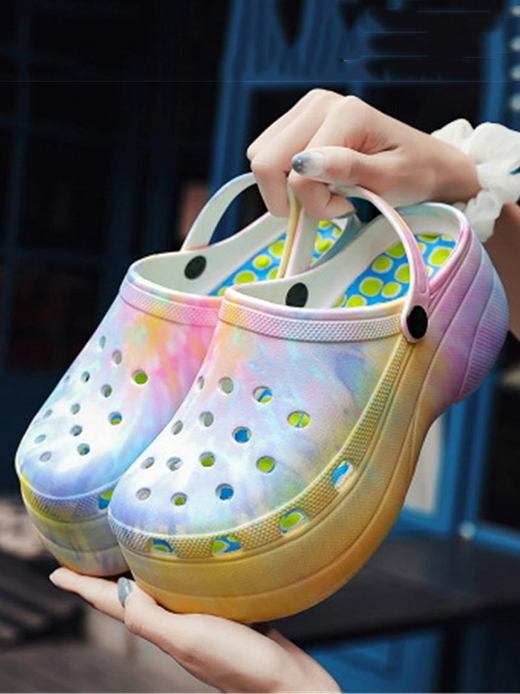 Casual Thick Sole Hole Sandals - Elara Row