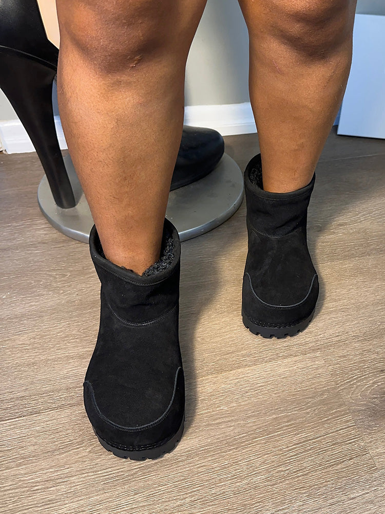 Suede Big Toe Snow Boots