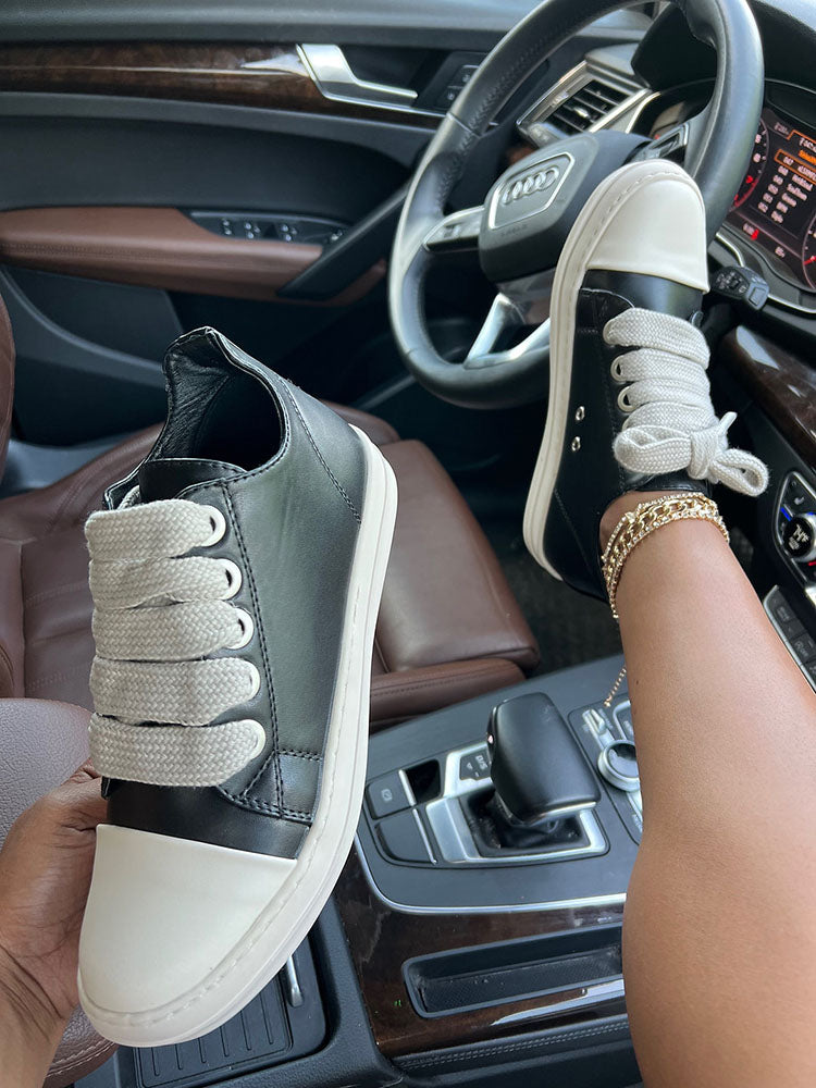 PU Low Top Sneakers - Elara Row