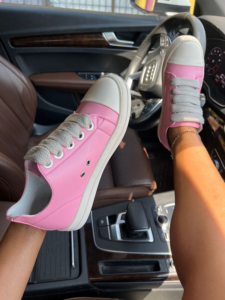 PU Low Top Sneakers - Elara Row