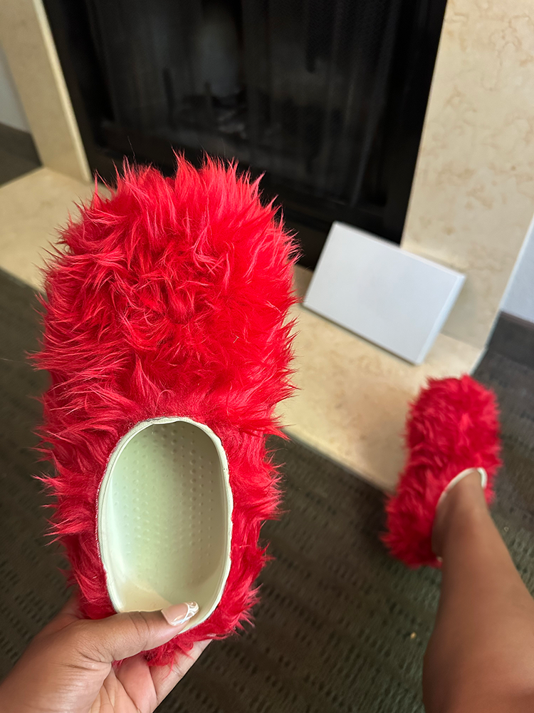 Soft Faux Fur Slides