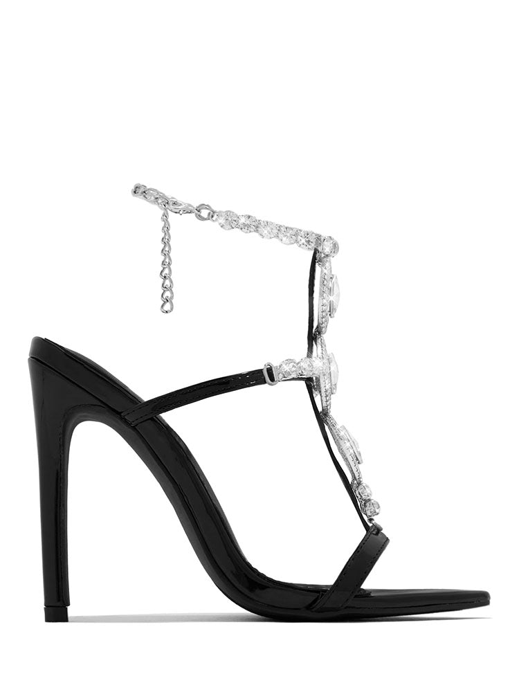 Crystal Pointed Toe Heels - Elara Row