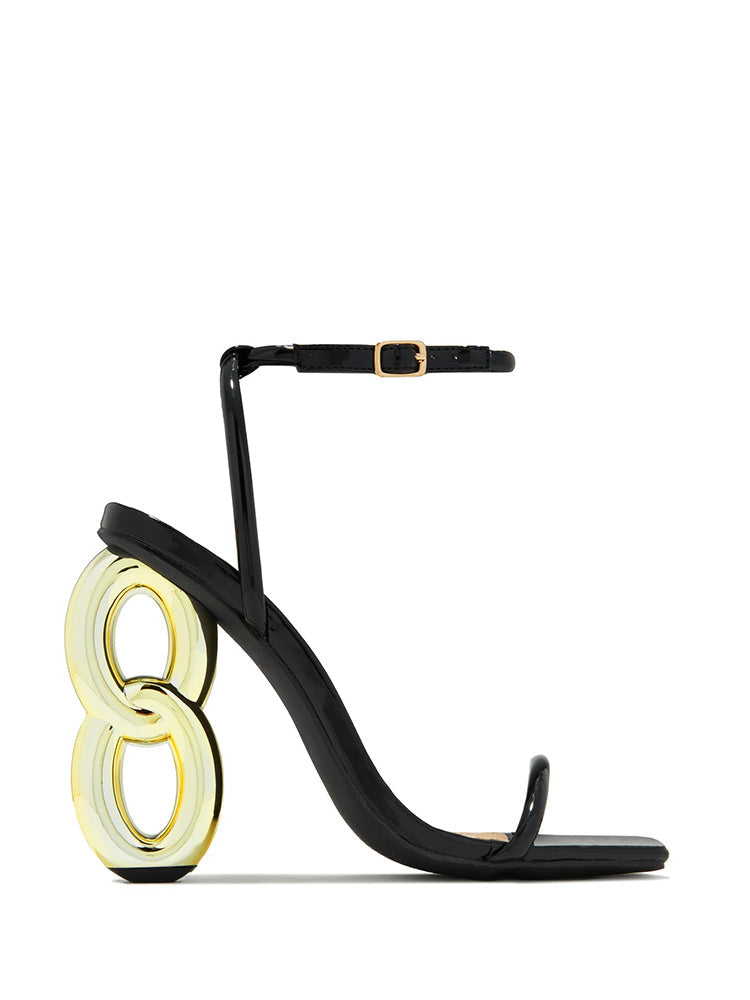 Unique Heel Sandals - Elara Row
