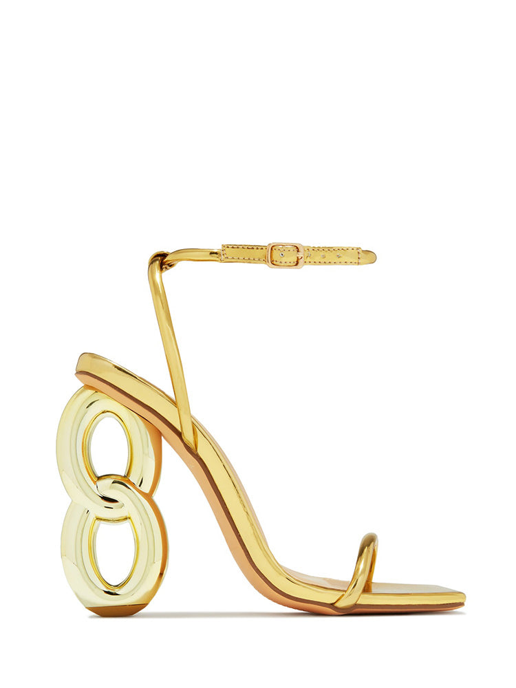 Unique Heel Sandals - Elara Row