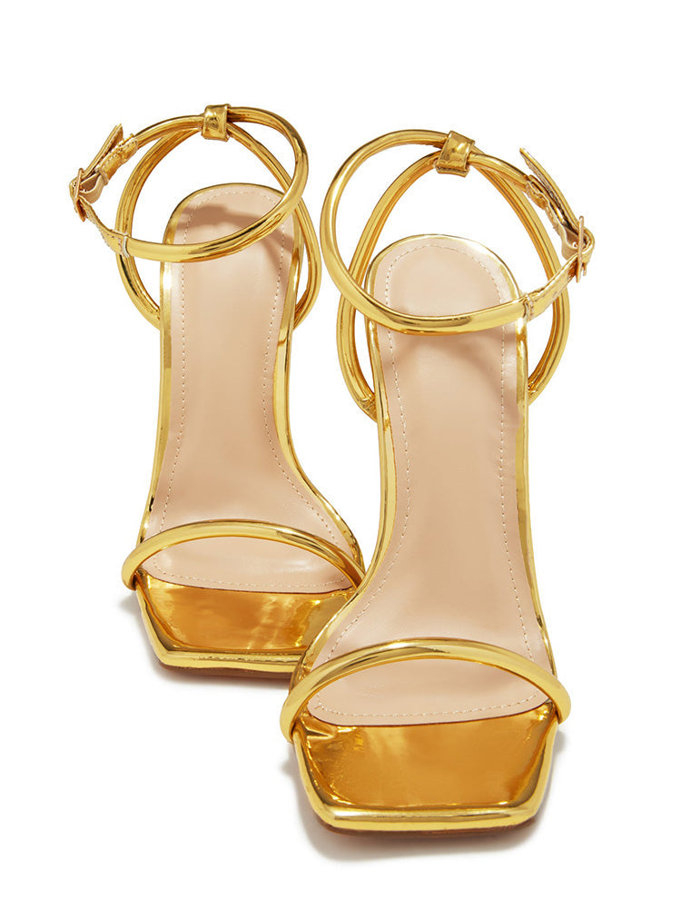 Unique Heel Sandals - Elara Row