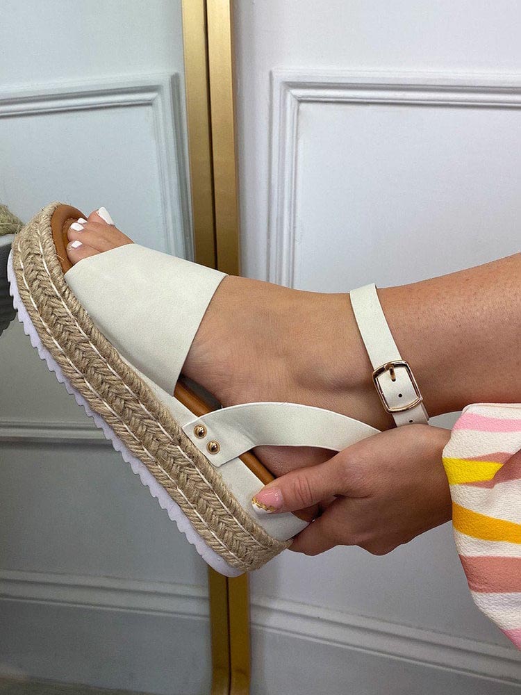 Platform Espadrille Sandals - Elara Row