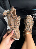 Sparkling Rhinestone Platform Sneakers