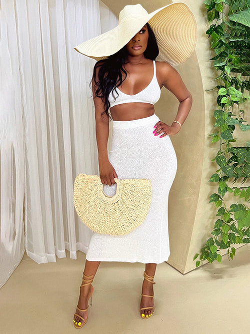Beach Vibe Straw Bag & Hat - Elara Row
