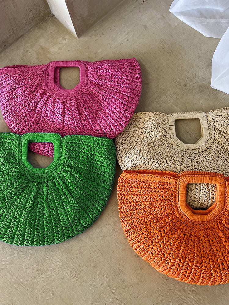 Beach Vibe Straw Bag & Hat - Elara Row