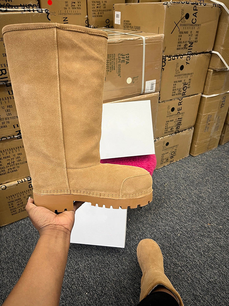 Suede Big Toe Snow Boots