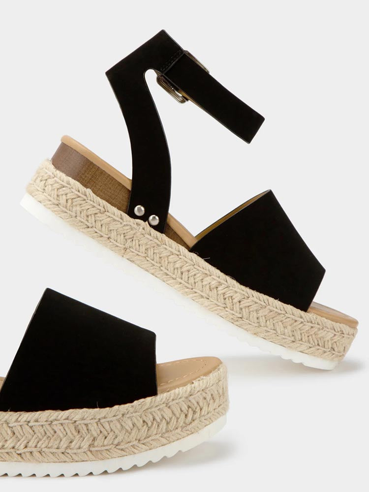 Platform Espadrille Sandals - Elara Row