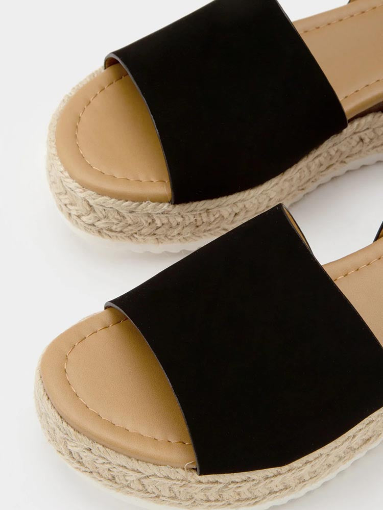 Platform Espadrille Sandals - Elara Row