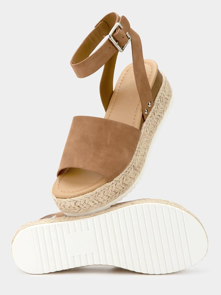 Platform Espadrille Sandals - Elara Row