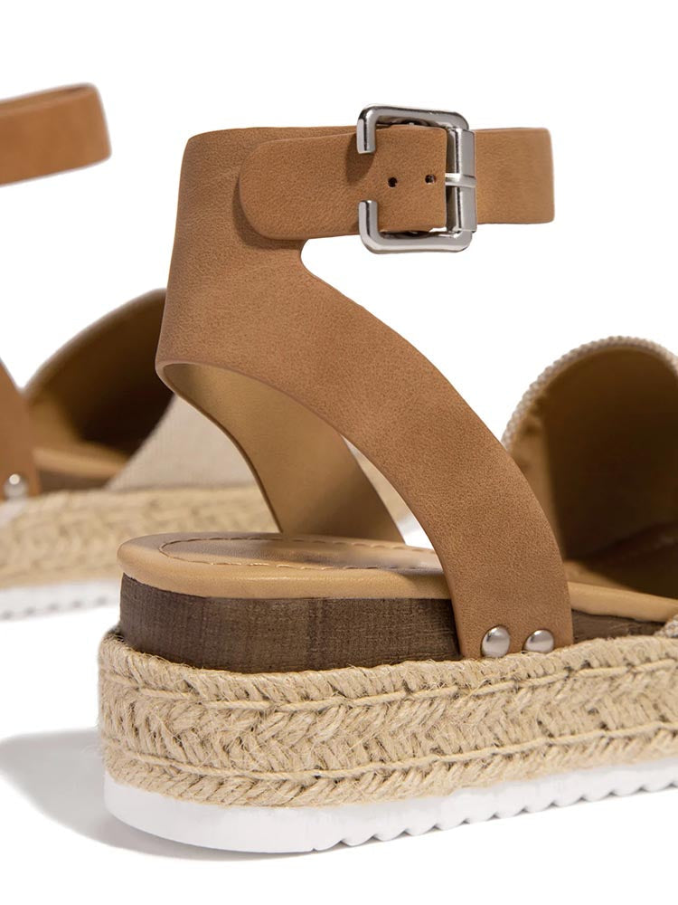 Platform Espadrille Sandals - Elara Row