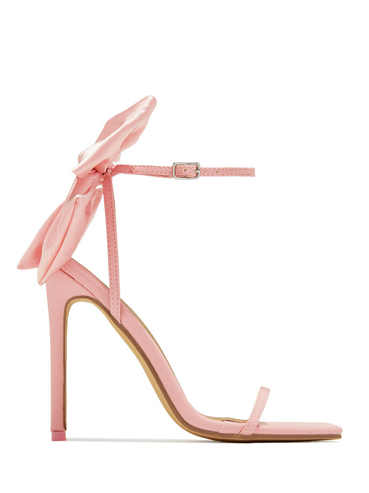 Fairytale Ankle Strap Bow Decor Heel - Elara Row