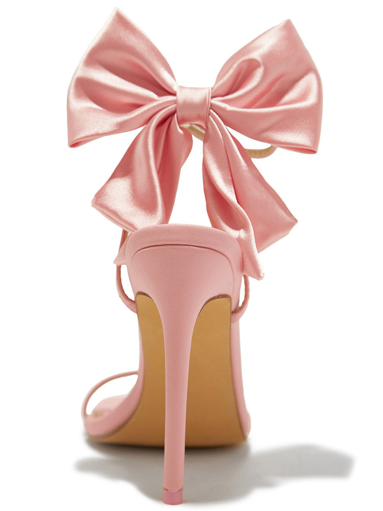 Fairytale Ankle Strap Bow Decor Heel - Elara Row