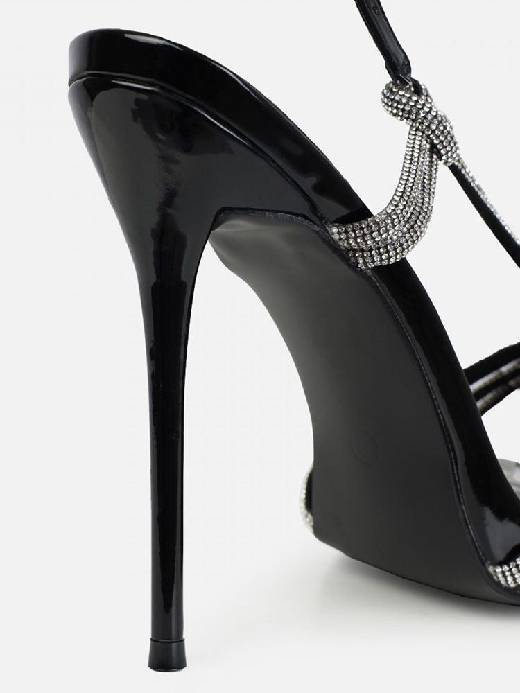Rhinestone Knot Heels - Elara Row