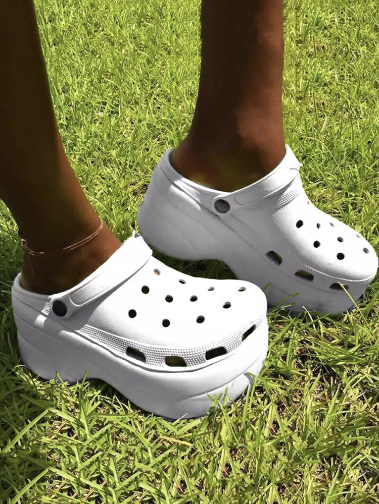Casual Thick Sole Hole Sandals - Elara Row